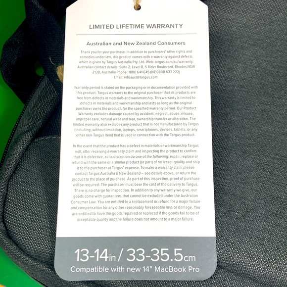 NWT Targus EcoSmart 13-14” Cypress Collection Laptop Case (Fits 14” MacBook Pro) - Picture 12 of 13